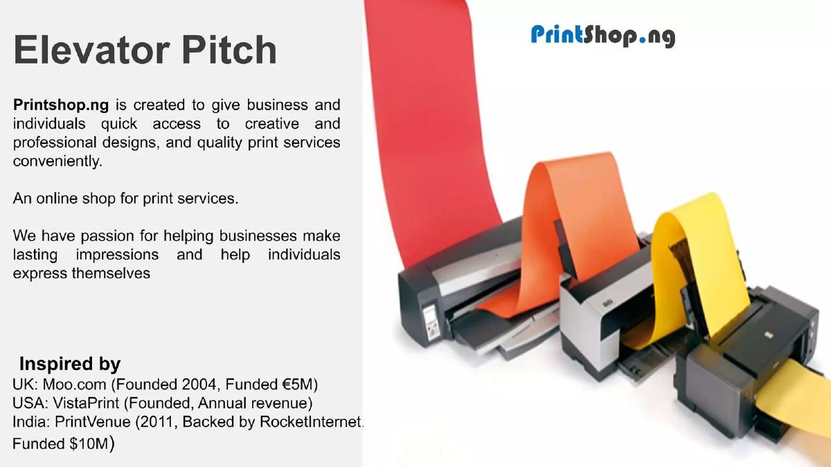 Printshop.ng pitch deck slide 2 of 14