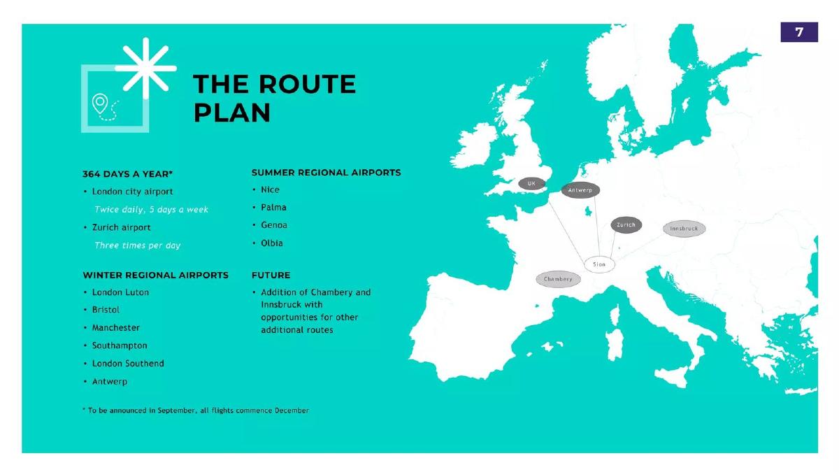 Private Airline pitch deck slide 6 of 9