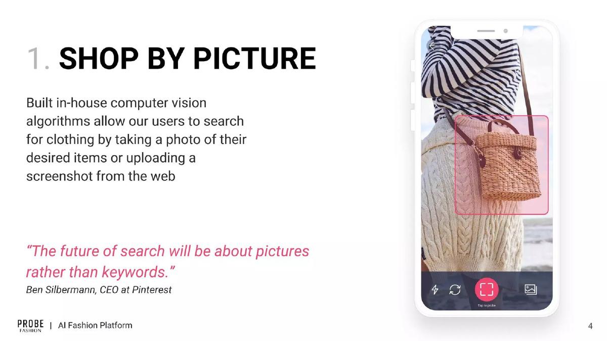 Probe Fashion pitch deck slide 4 of 17