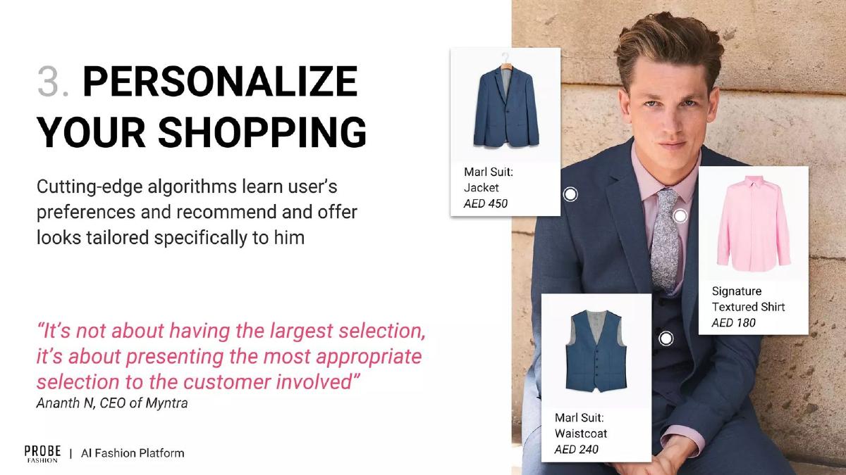 Probe Fashion pitch deck slide 6 of 17
