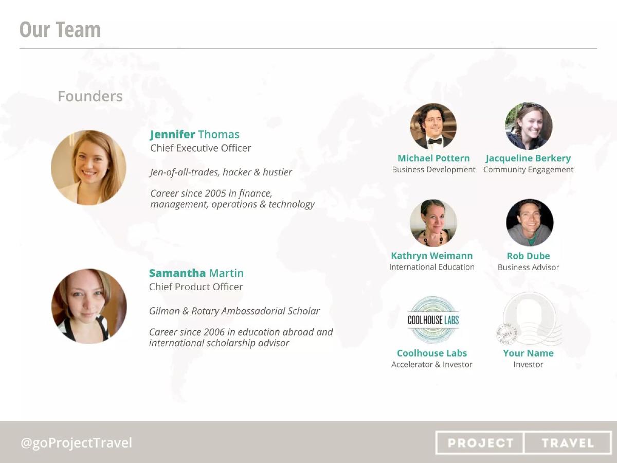 Project Travel pitch deck slide 3 of 14