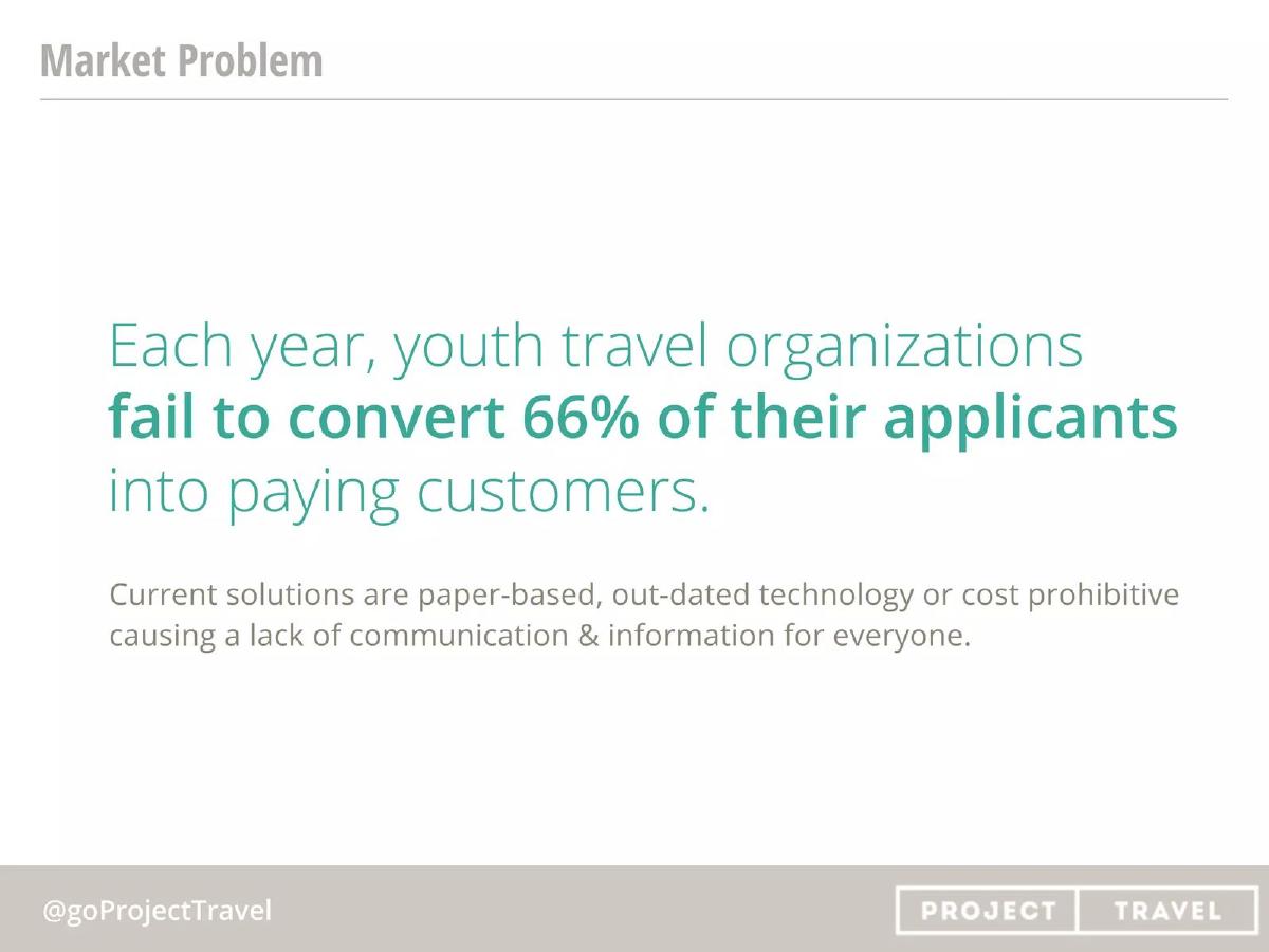 Project Travel pitch deck slide 5 of 14