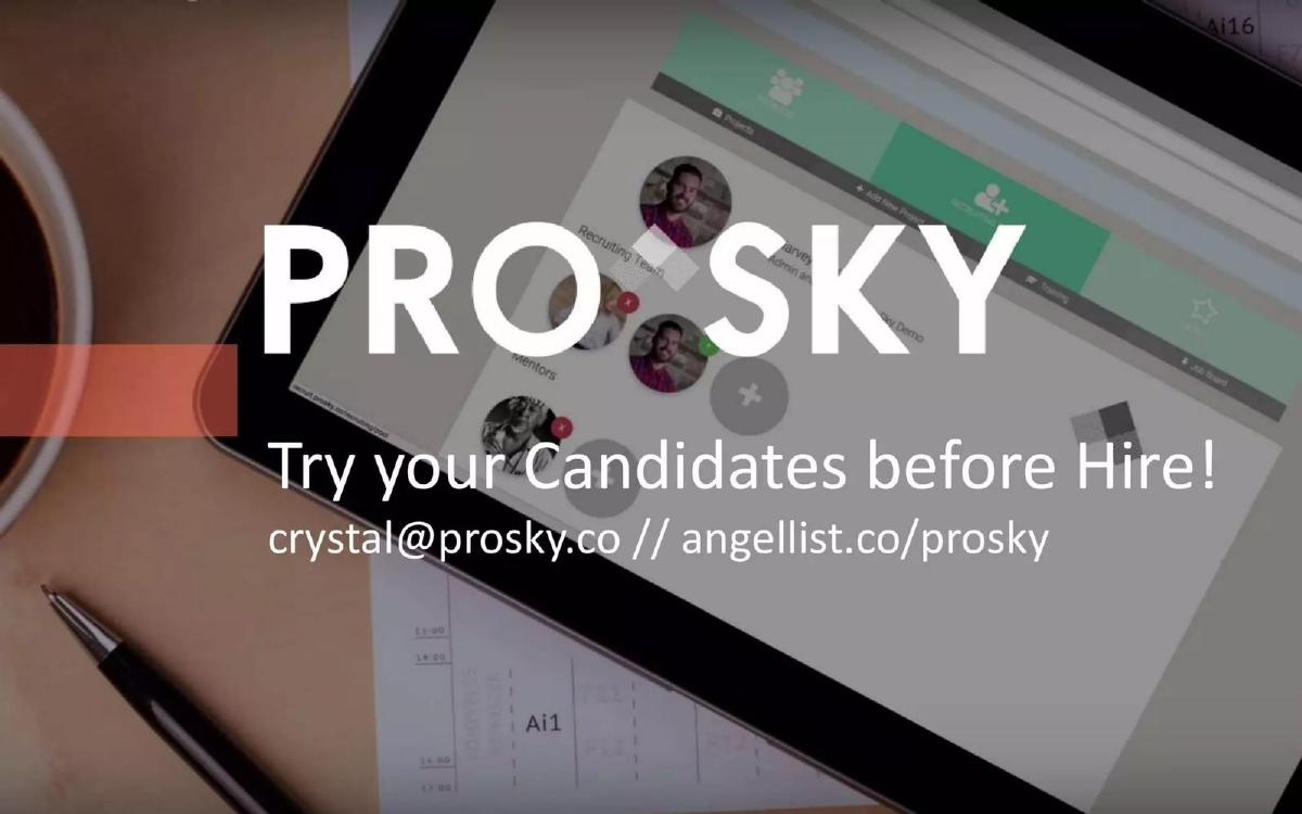 ProSky pitch deck slide 1 of 8