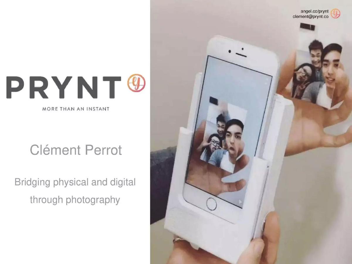 Prynt pitch deck slide 1 of 7