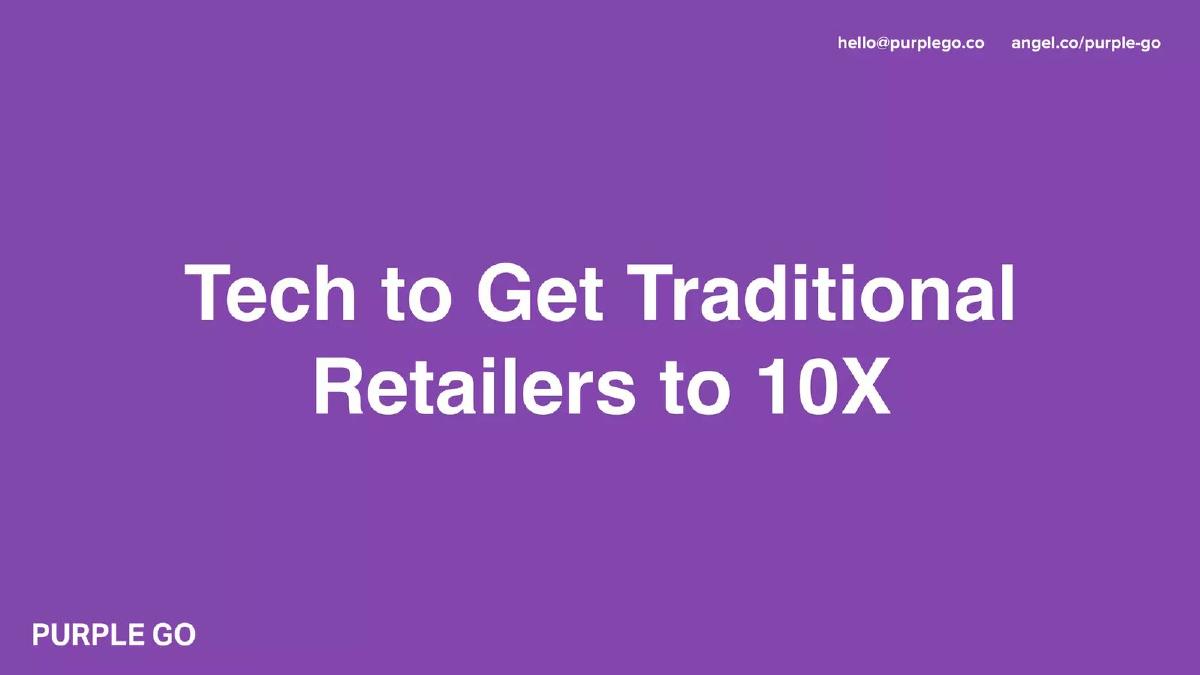 PurpleGo pitch deck slide 6 of 15