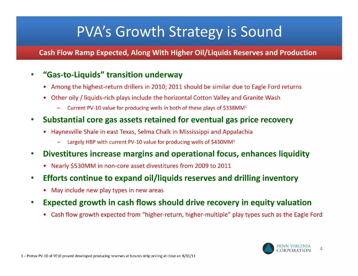 Penn Virginia Corporation pitch deck slide 4 of 26