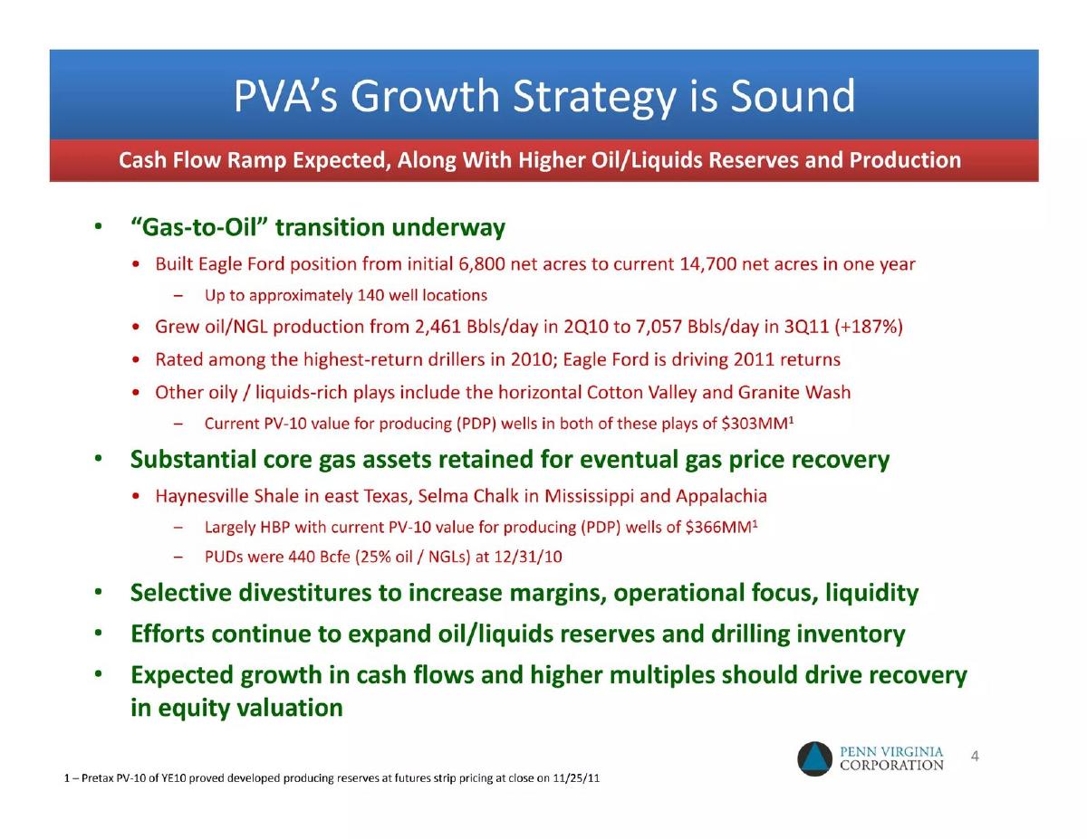Penn Virginia Corporation (PVA) pitch deck slide 4 of 28