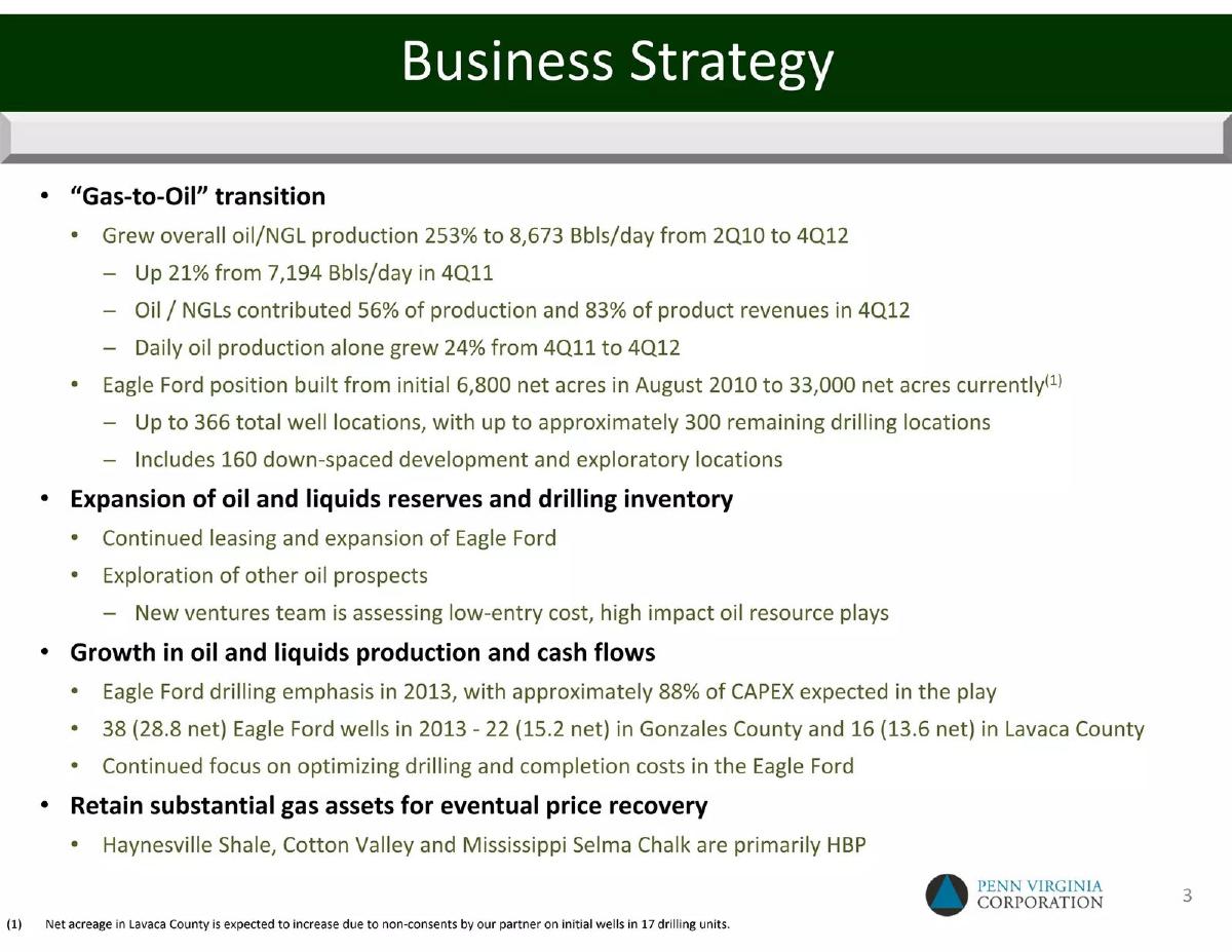 Penn Virginia Corporation pitch deck slide 4 of 23