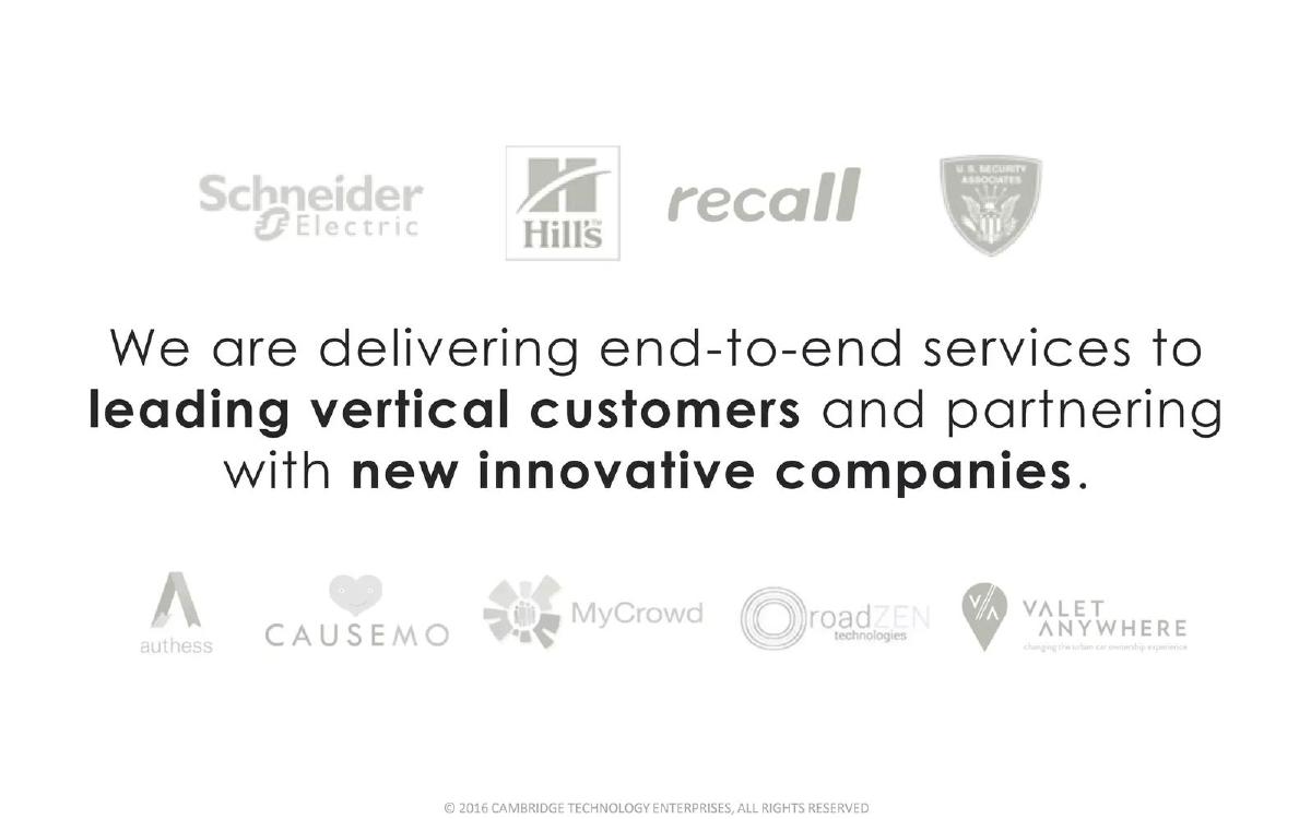 Cambridge Technology Enterprises pitch deck slide 6 of 27