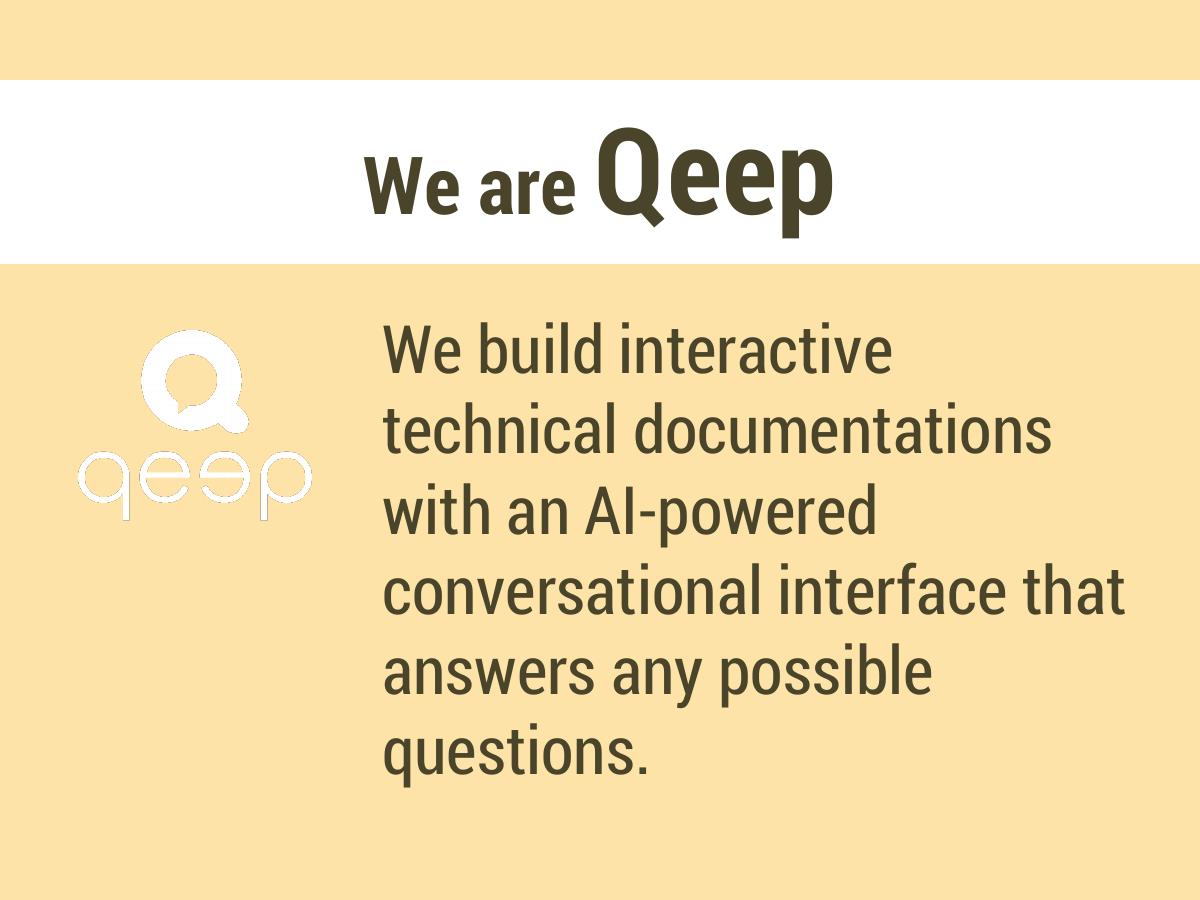 Qeep (qeep.ai) pitch deck slide 2 of 11