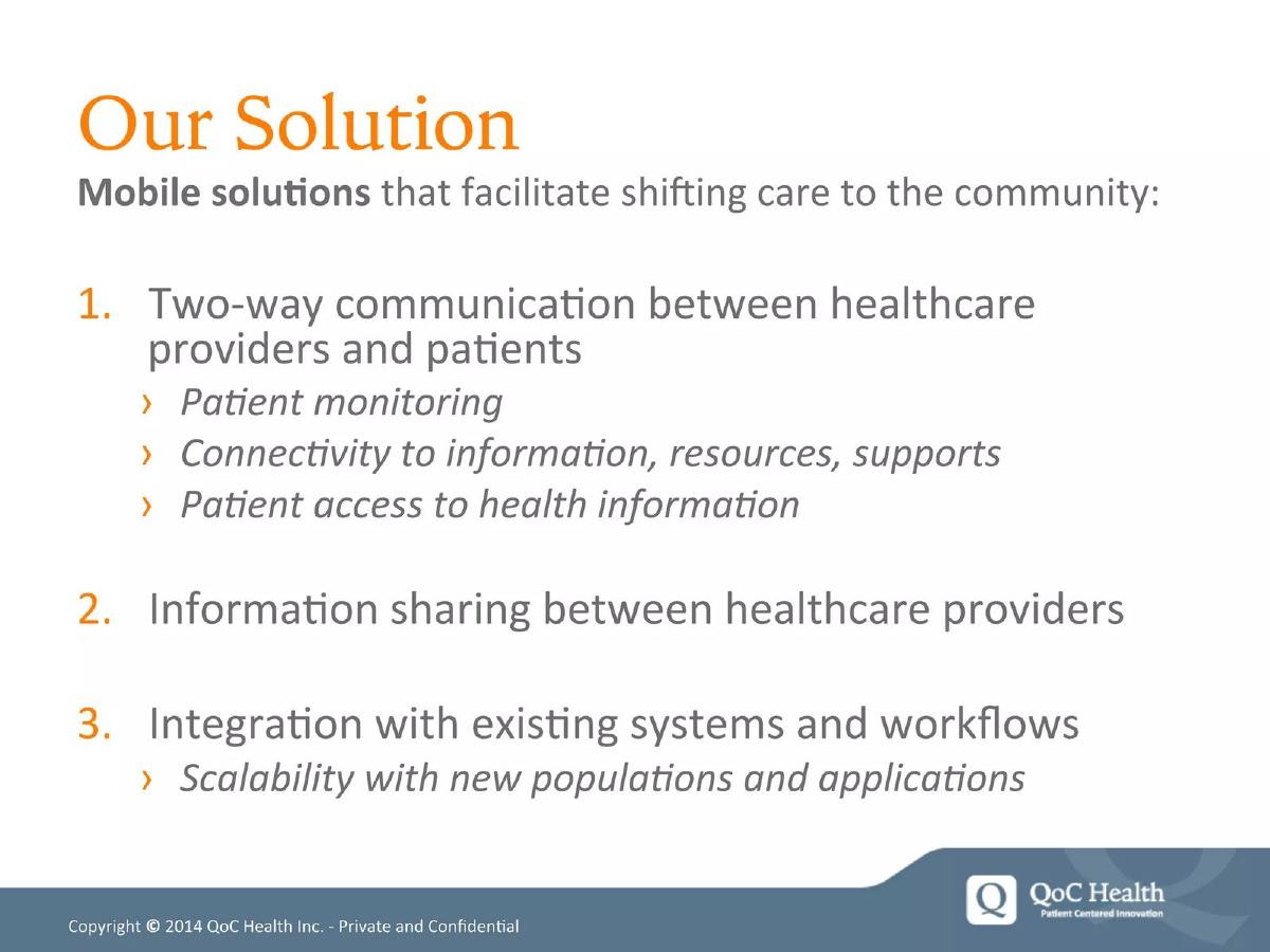 QoC Health Inc. pitch deck slide 4 of 18