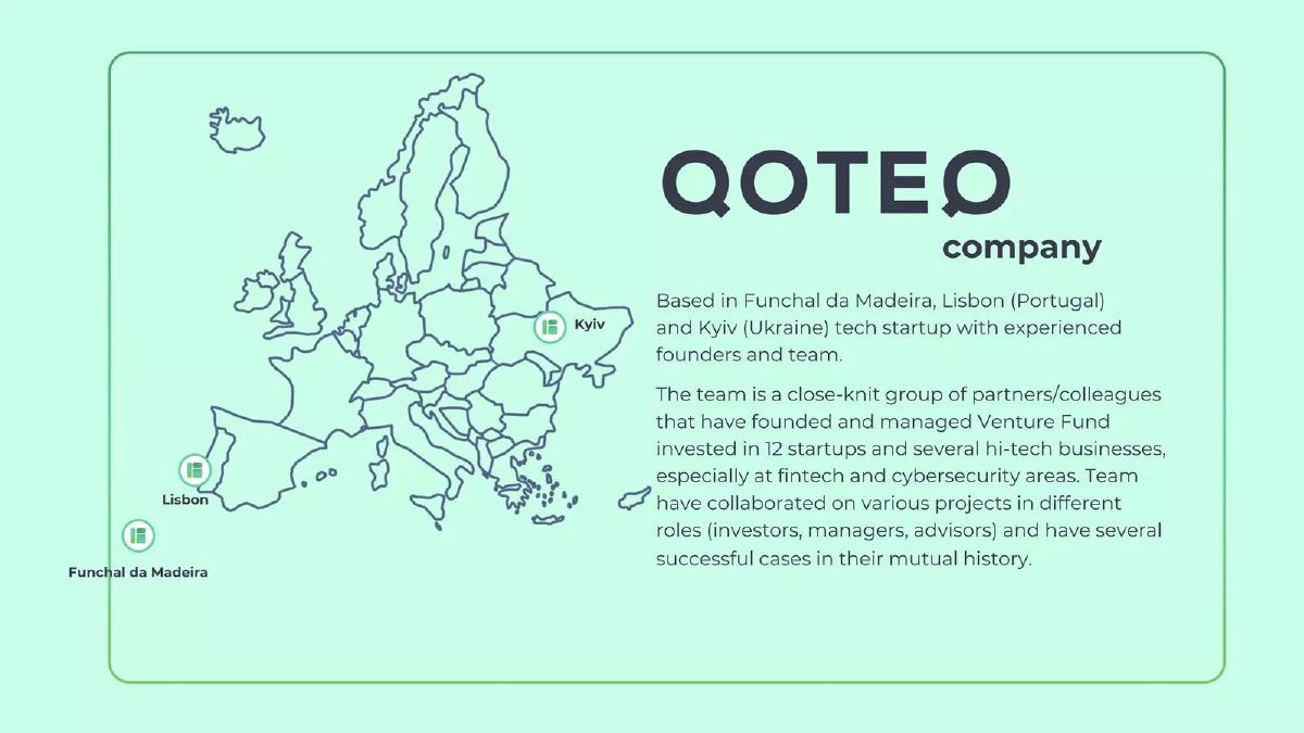 QOTEQ Investment pitch deck slide 2 of 38