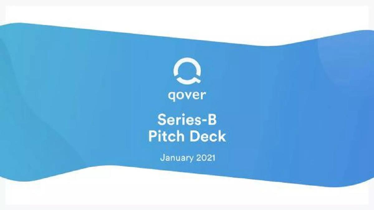 Qover pitch deck slide 1 of 14