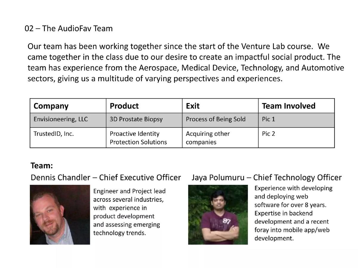 AudioFav pitch deck slide 3 of 9
