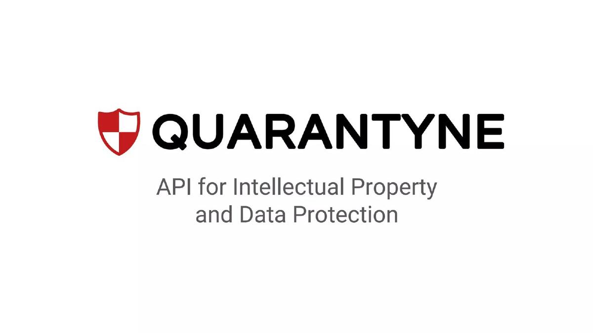 Quarantyne pitch deck slide 1 of 9