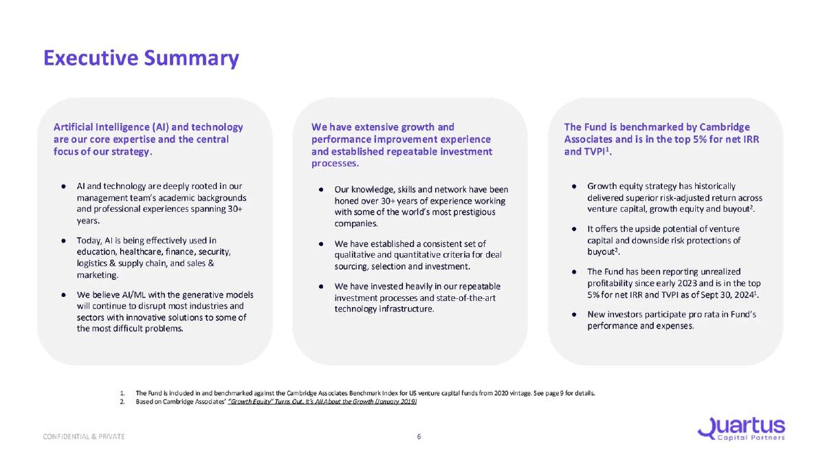 Quartus Capital Partners pitch deck slide 6 of 28