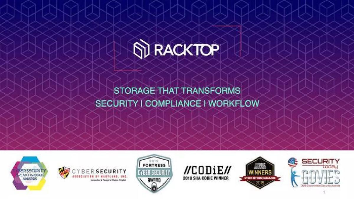 RackTop Systems pitch deck slide 2 of 10