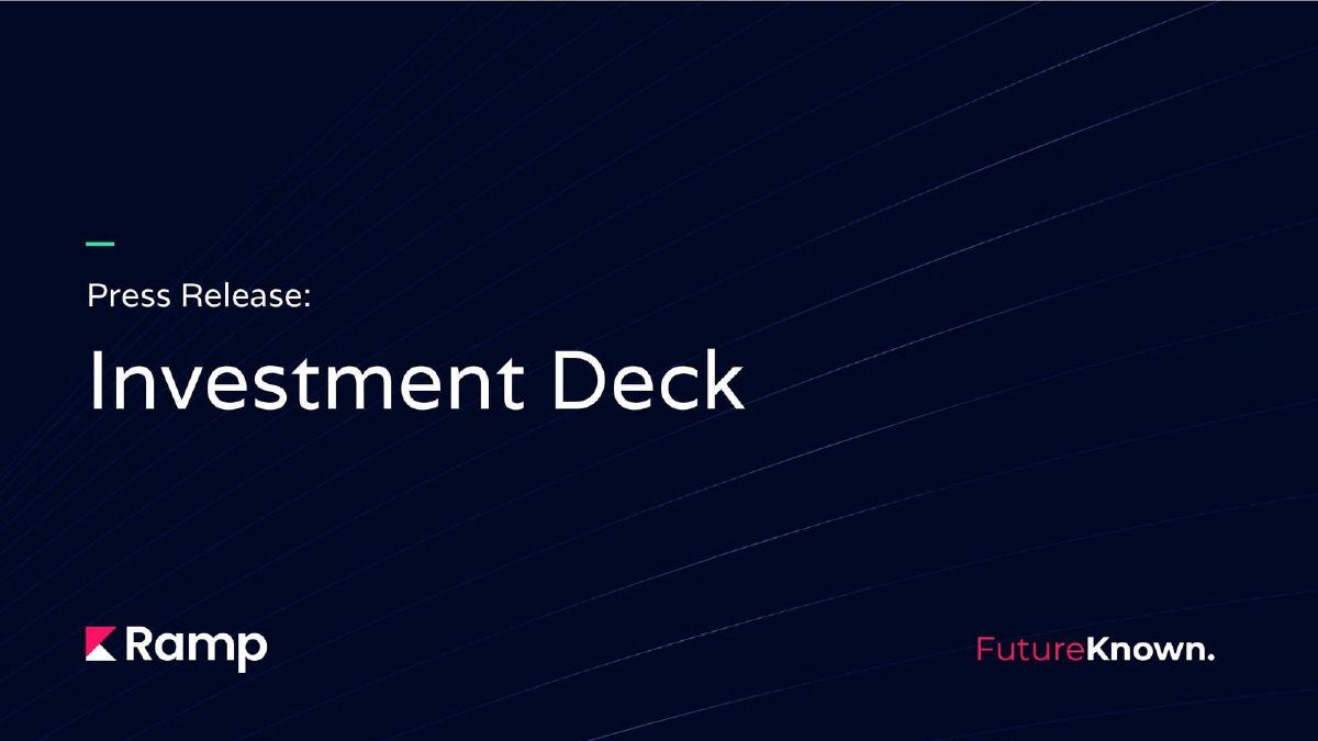 Ramp pitch deck slide 1 of 17
