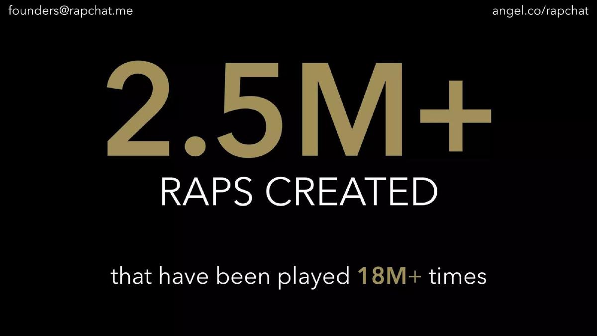 Rapchat pitch deck slide 2 of 10