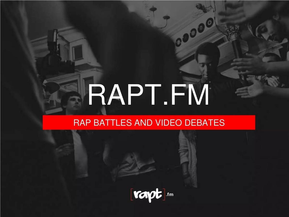 rapt.fm pitch deck slide 1 of 17