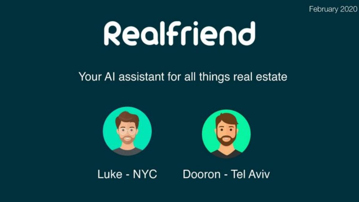RealFriend pitch deck slide 1 of 14