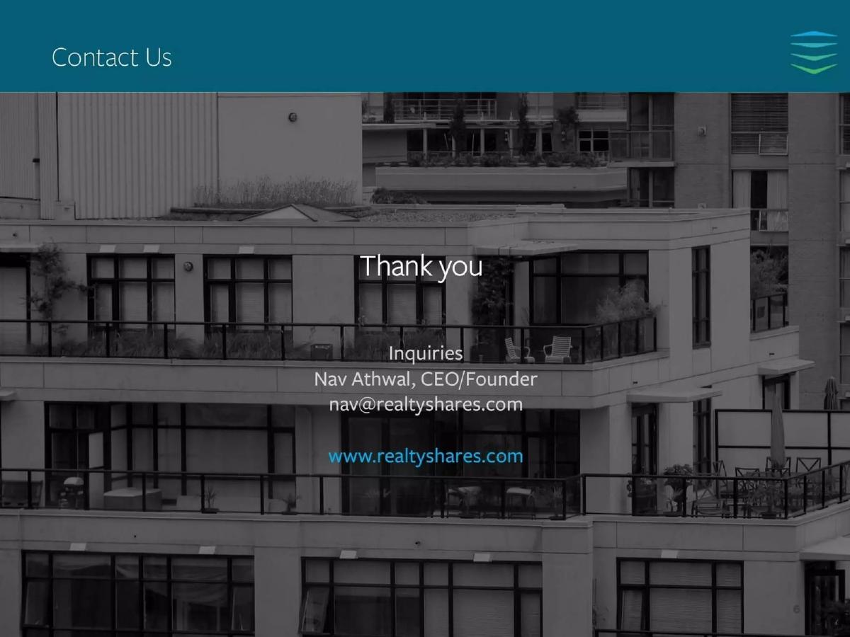RealtyShares pitch deck slide 6 of 6