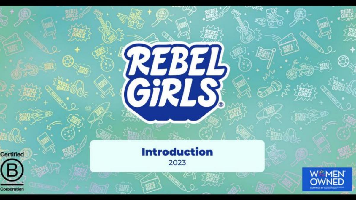 Rebel Girls pitch deck slide 1 of 17