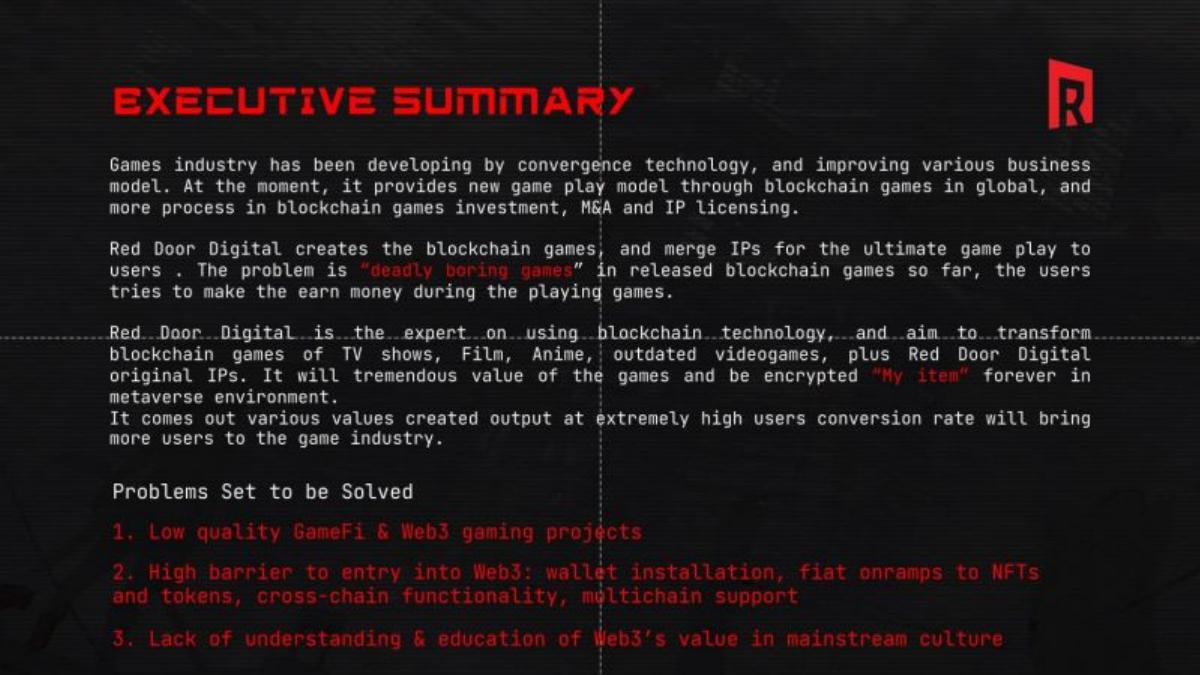 Red Door Digital pitch deck slide 2 of 10