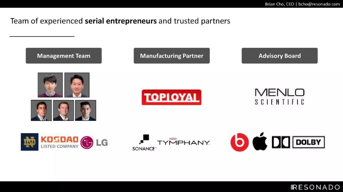Resonado Labs pitch deck slide 6 of 8