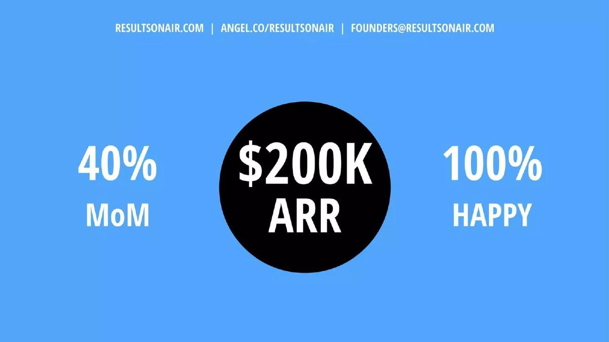 ResultsOnAir pitch deck slide 6 of 10