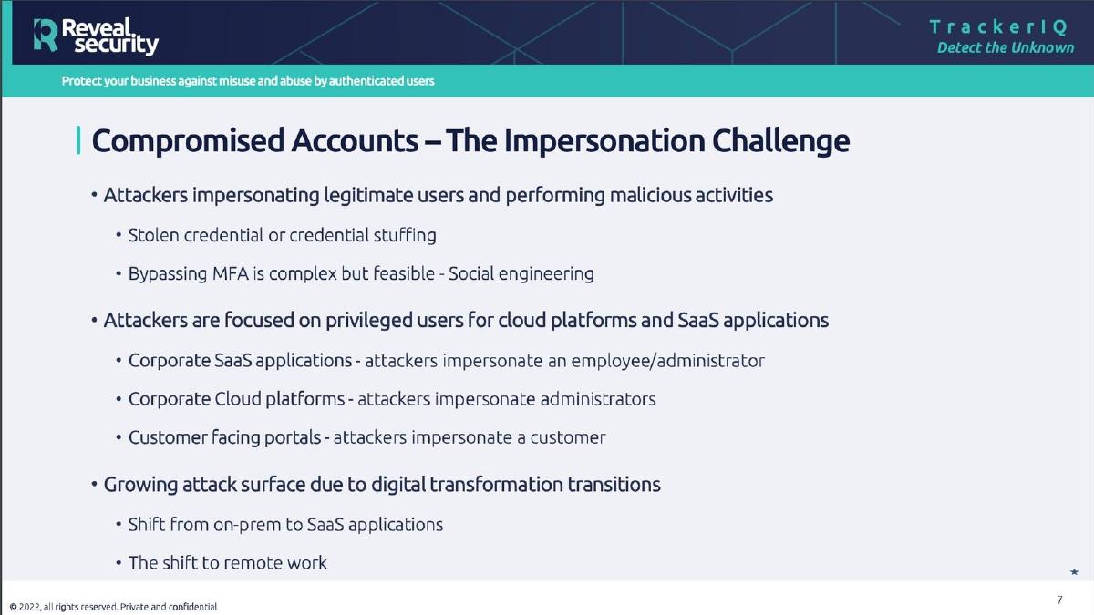 RevealSecurity pitch deck slide 7 of 27