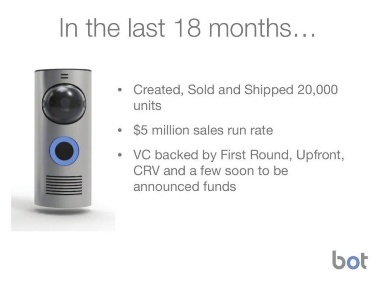 Ring (formerly Doorbot) pitch deck slide 2 of 13