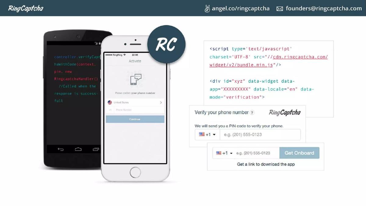 RingCaptcha pitch deck slide 5 of 8