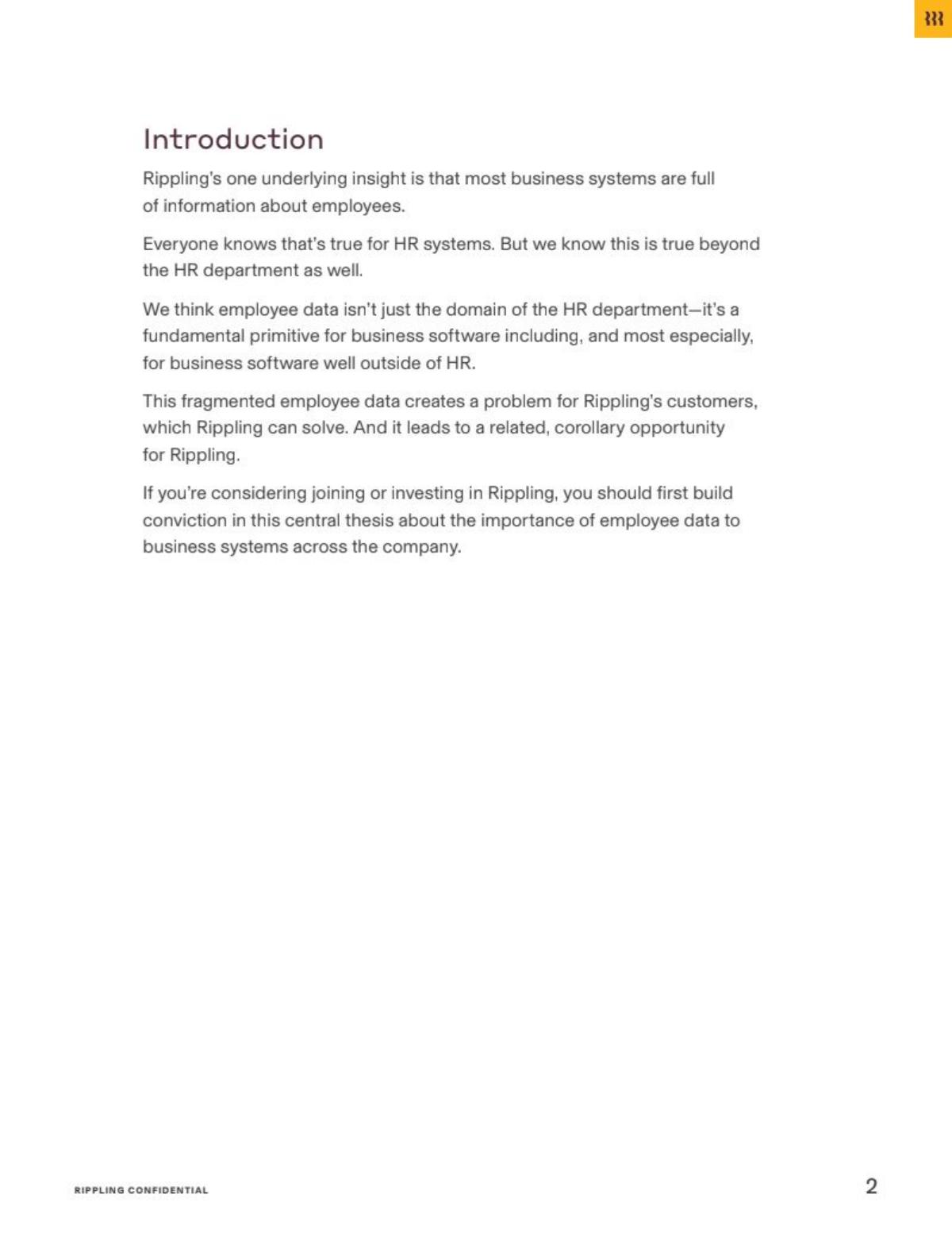 Rippling pitch deck slide 2 of 15