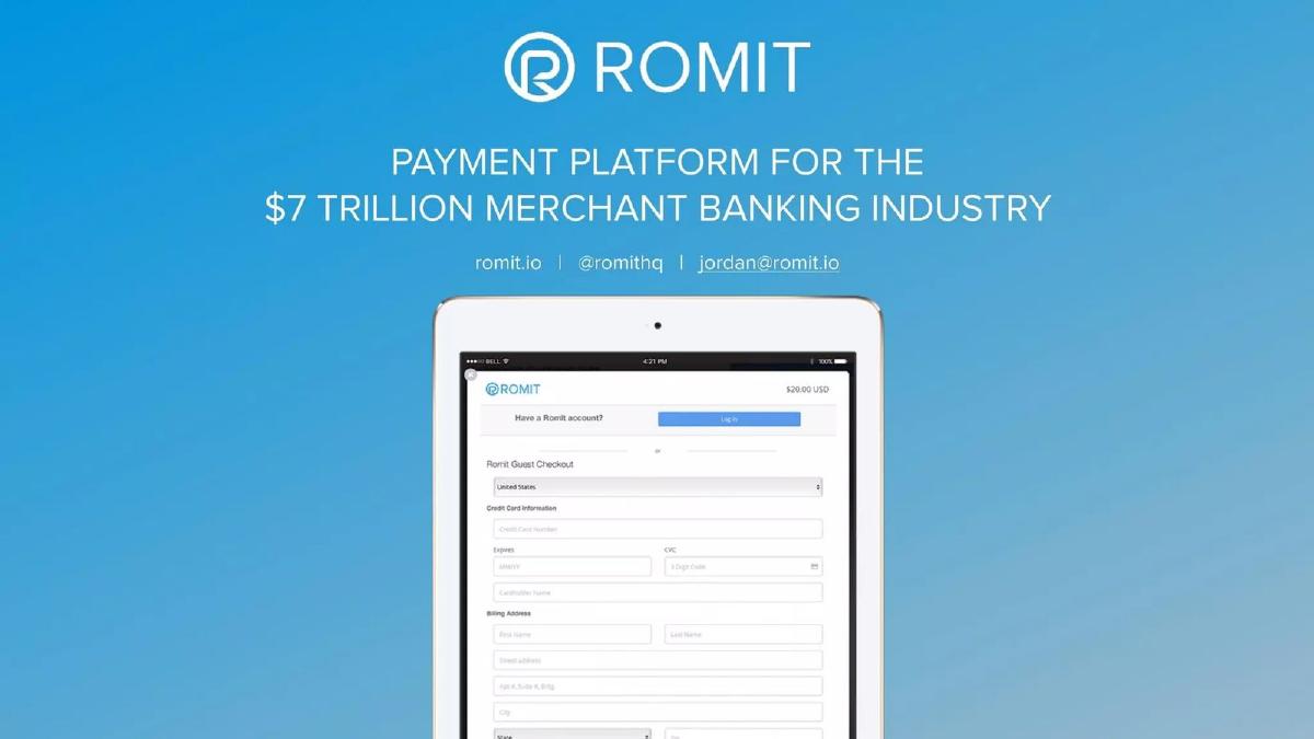 Romit (formerly Robocoin) pitch deck slide 1 of 12