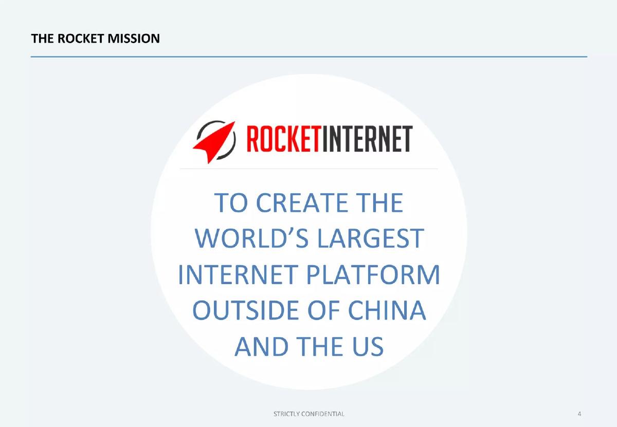 Rocket Internet pitch deck slide 4 of 42