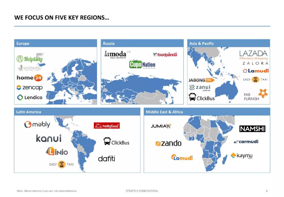 Rocket Internet pitch deck slide 6 of 42