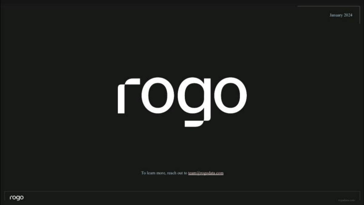 Rogo pitch deck slide 1 of 10