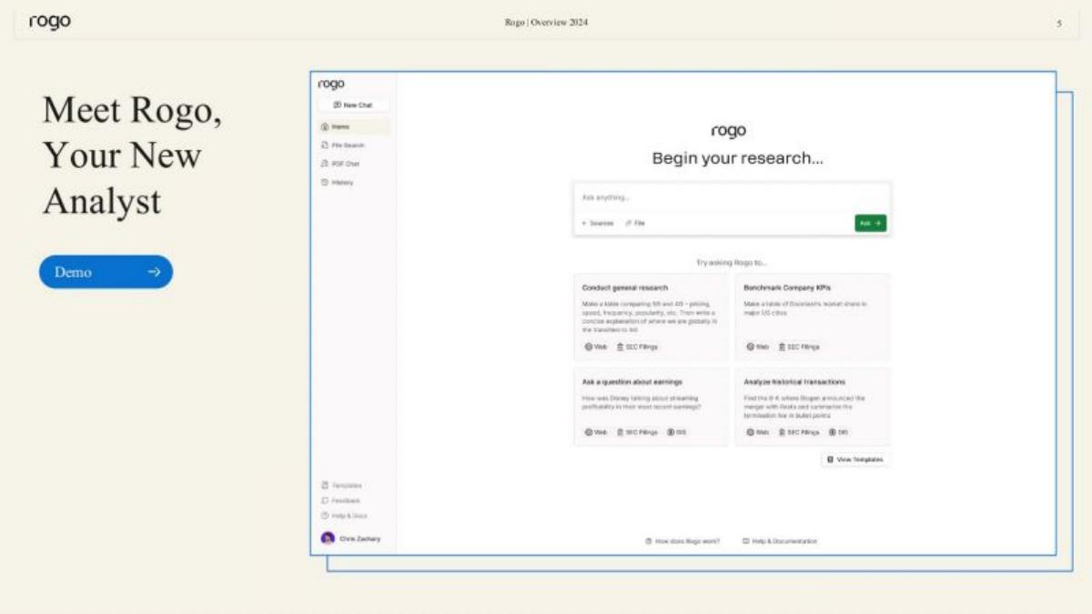 Rogo pitch deck slide 5 of 10