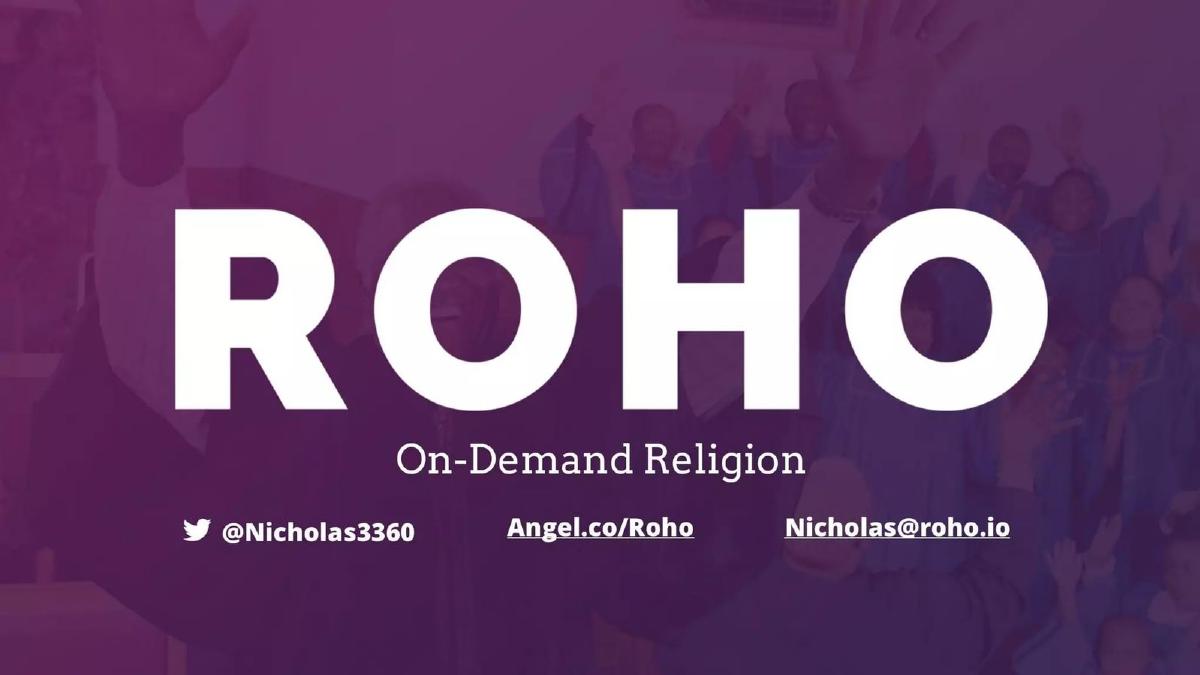 ROHO pitch deck slide 1 of 8