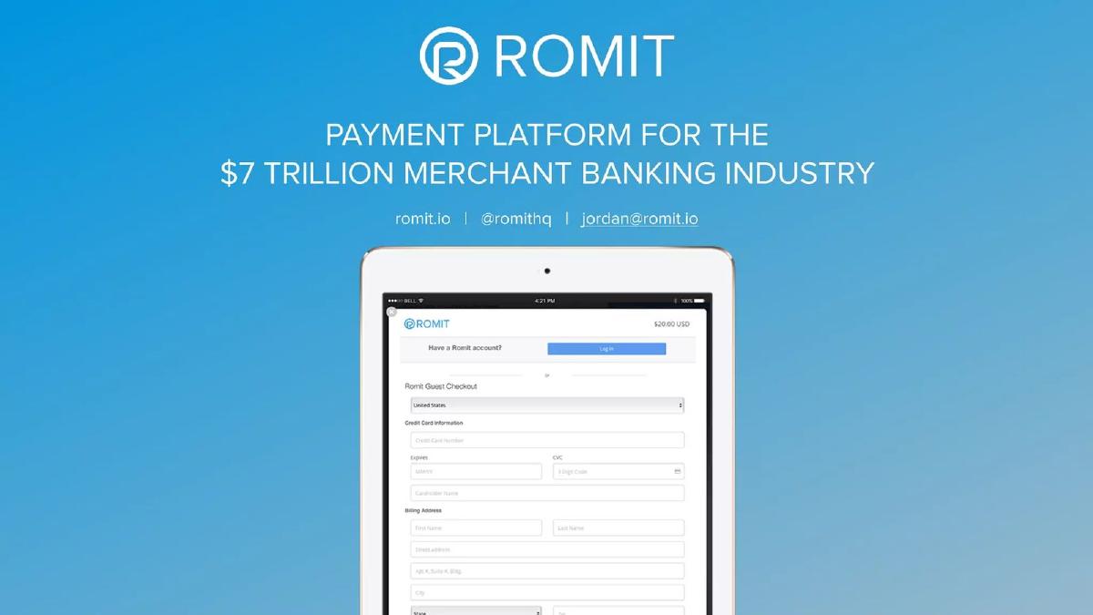 Romit pitch deck slide 1 of 12