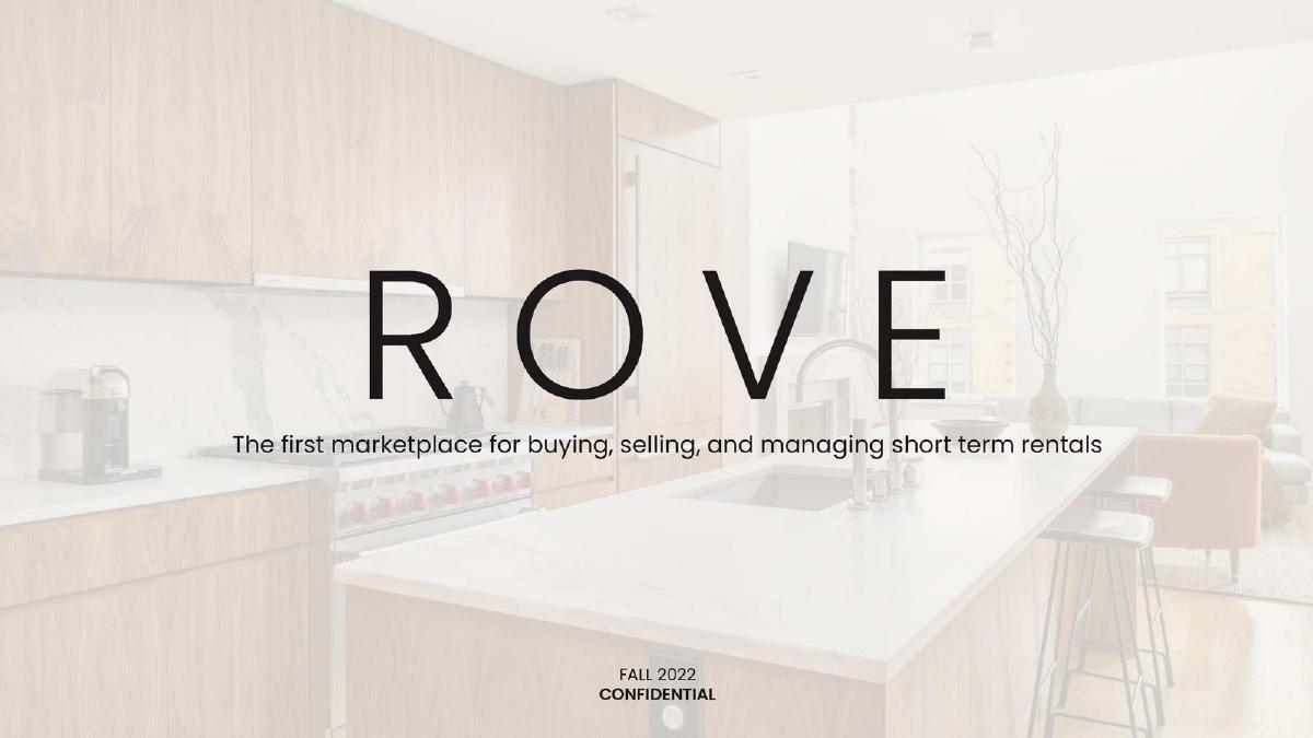 Rove pitch deck slide 1 of 17