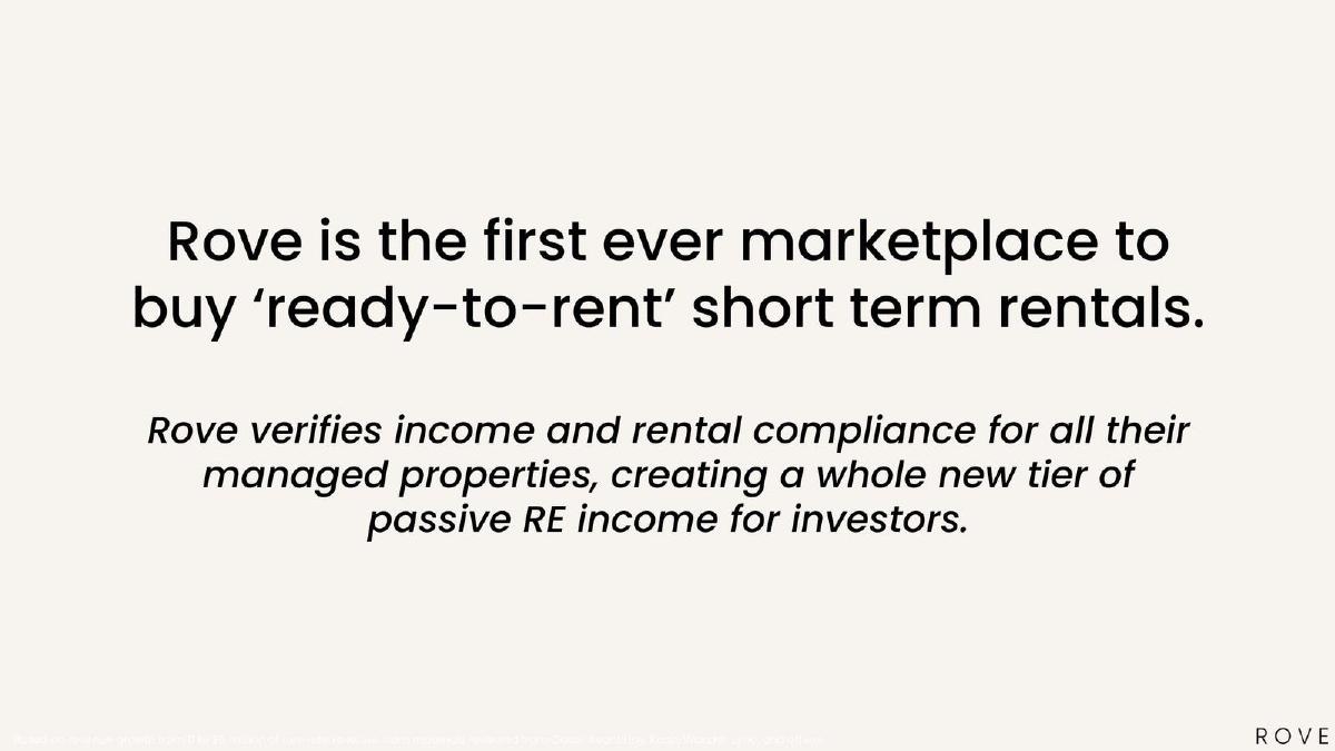 Rove pitch deck slide 2 of 17