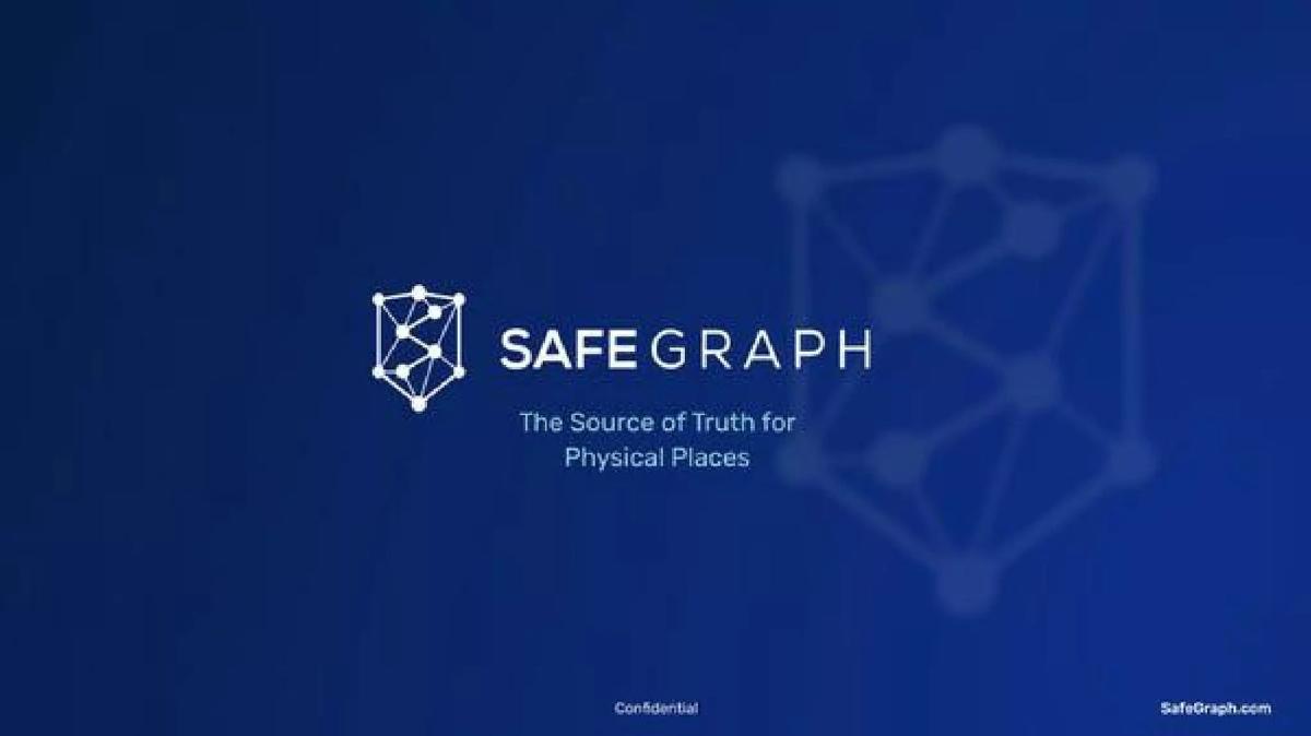 SafeGraph pitch deck slide 1 of 14