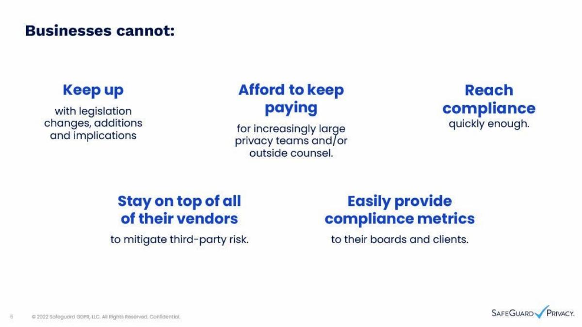 SafeGuard Privacy pitch deck slide 5 of 20
