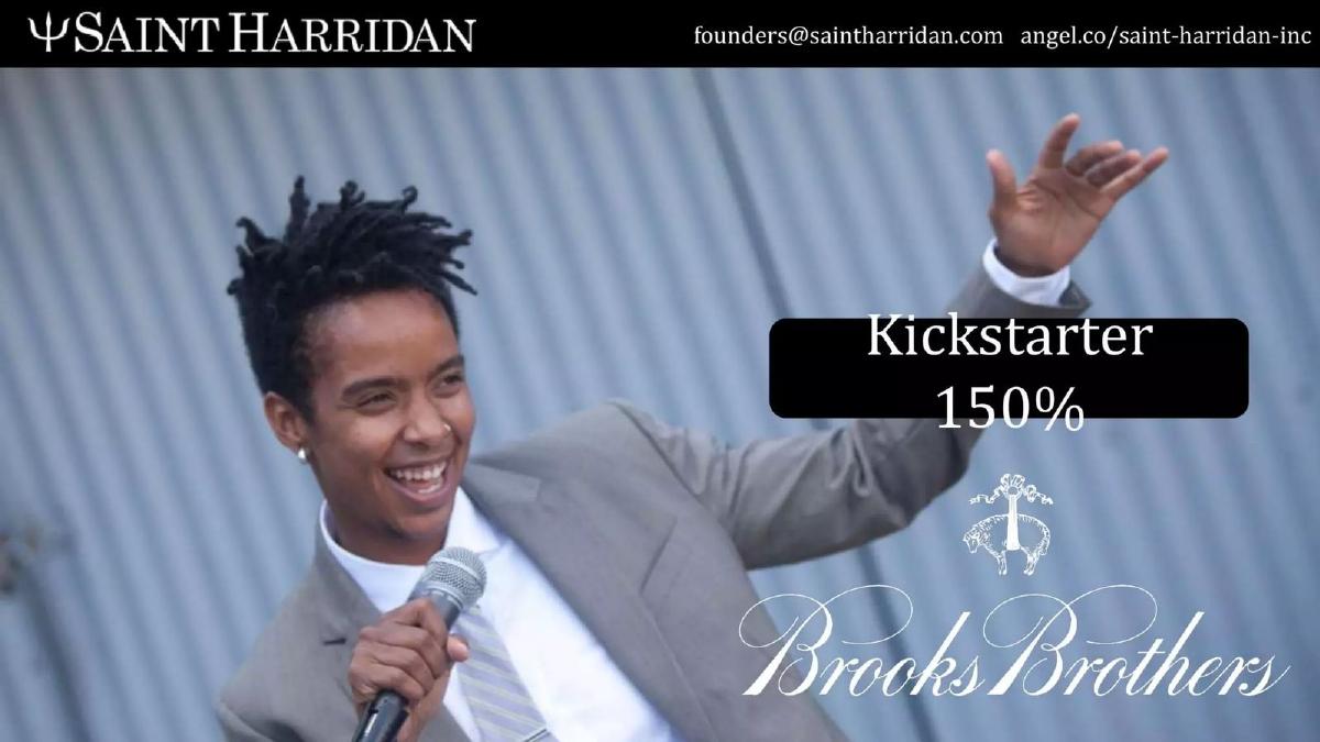 Saint Harridan pitch deck slide 2 of 9