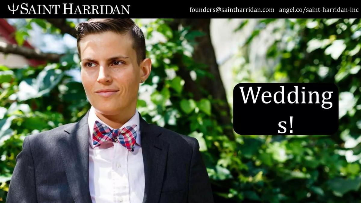 Saint Harridan pitch deck slide 4 of 9