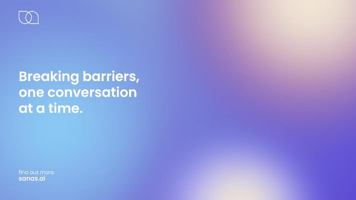 Sanas pitch deck slide 1 of 15