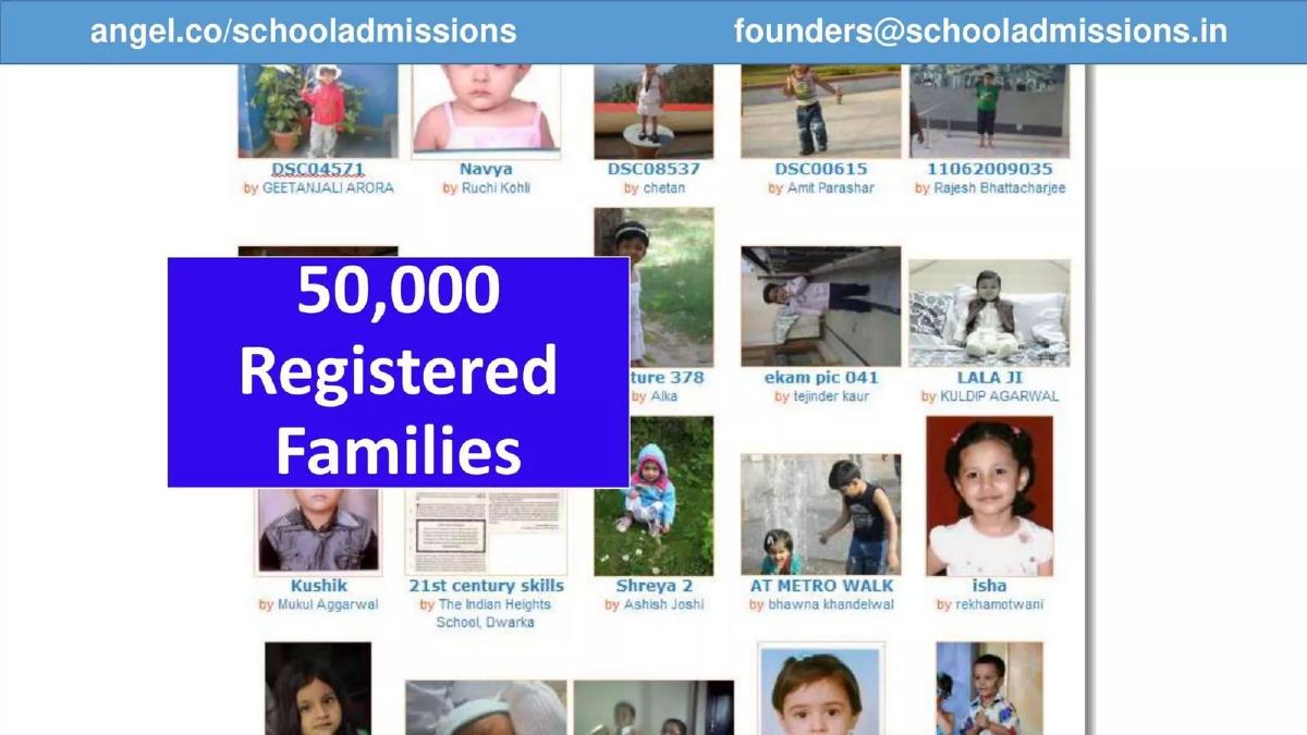 SchoolAdmissions pitch deck slide 2 of 17