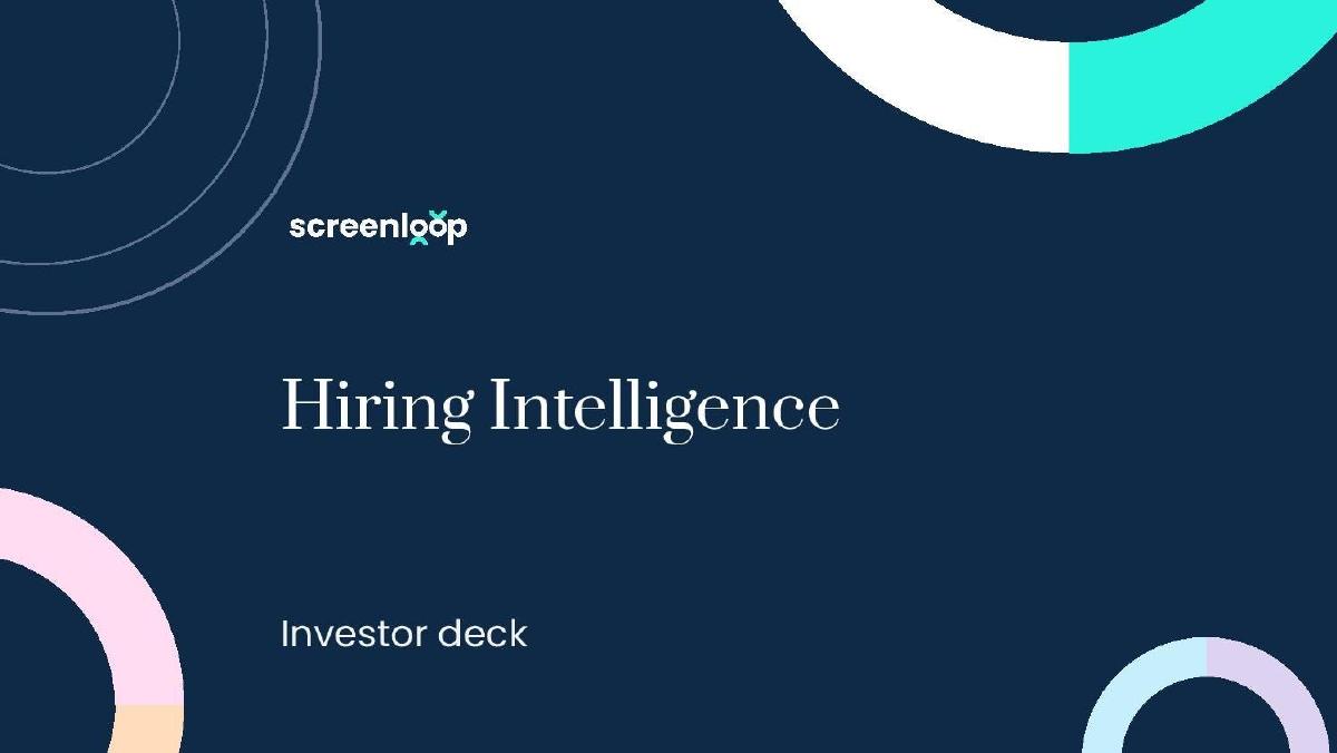 Screenloop pitch deck slide 1 of 15